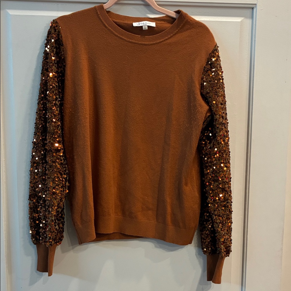 Sioni Milano Brown Knit Top